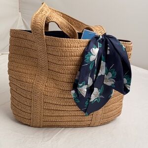 Draper James Everyday straw tote bag NWT